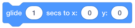 Glide _ secs to X: _ Y: _